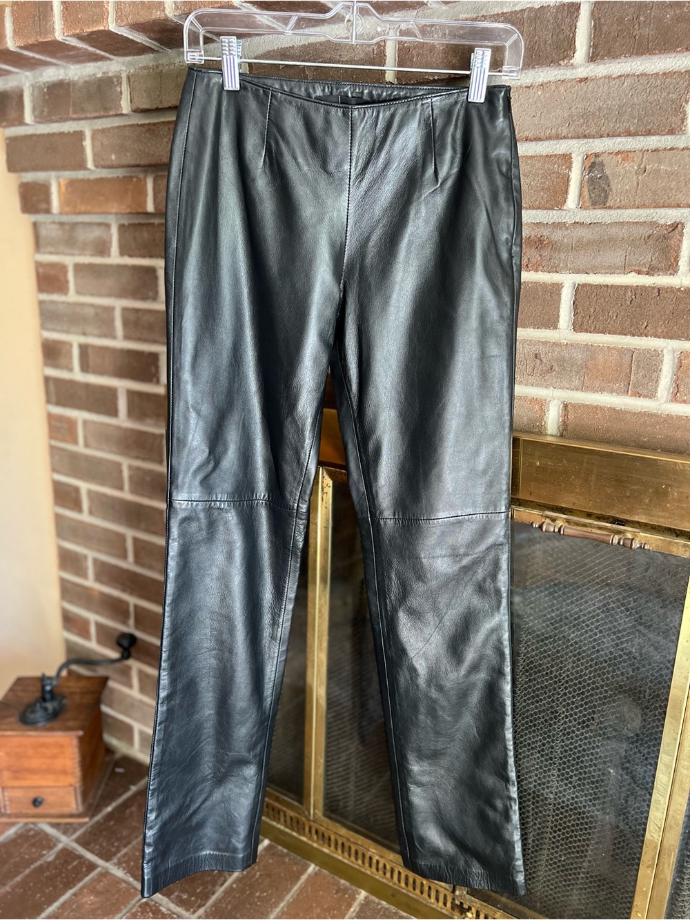 Black leather pants